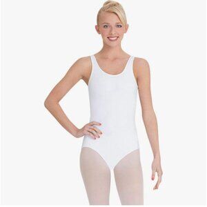 NEW  Capezio Women's Team Basic Tank Leotard size S White